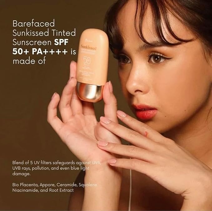 Barefaced Sunkissed Try-Me Pouch TINTED Sunscreen SPF 50 PA++++, 20g (Try-Me Pouch Original Tint 20g)