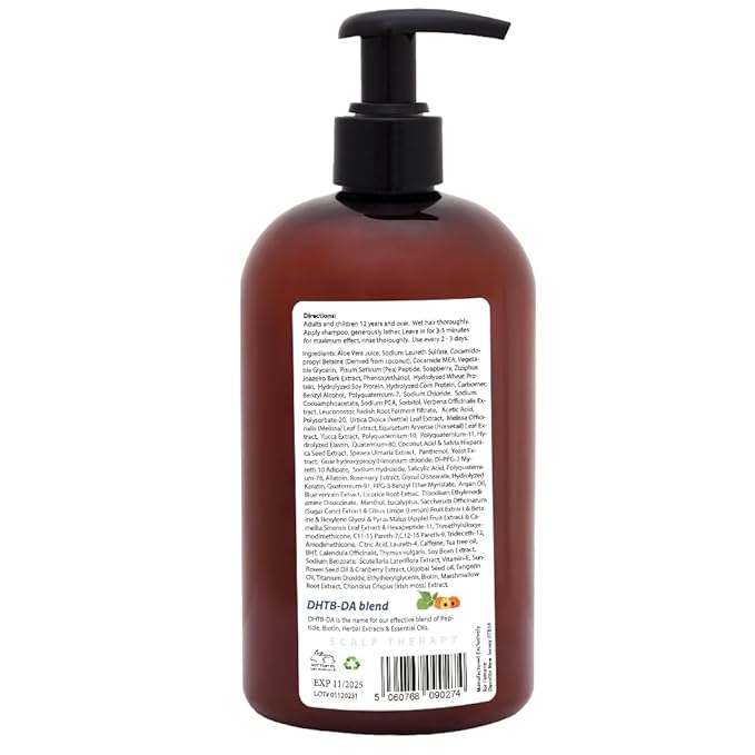 L'emarie Strengthening & Thickening Hair Growth Shampoo for Thinning Hair Biotin Infused DHT Blocker For Women and Men - Hair Loss & Healthy Growth Thicker Fuller Looking Hair (16 Fl Oz)