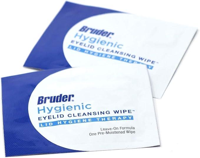 Bruder Eyelid Cleansing Wipes, 30 Count (Pack of 3), Hygienic Eye Care for Removing Excess Oil and Debris from Eyelids and Lashes, Rinse-Free, Unscented, Adults