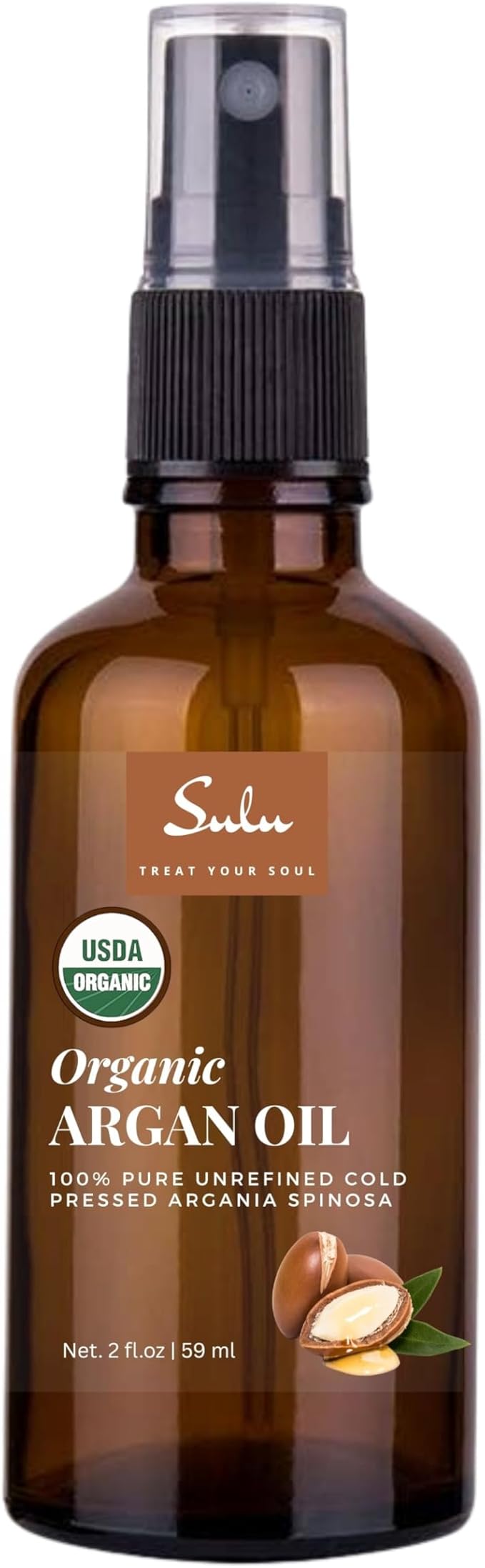 100% Pure Organic Cold Pressed Unrefined Virgin Moroccan Organ Oil (2 oz)