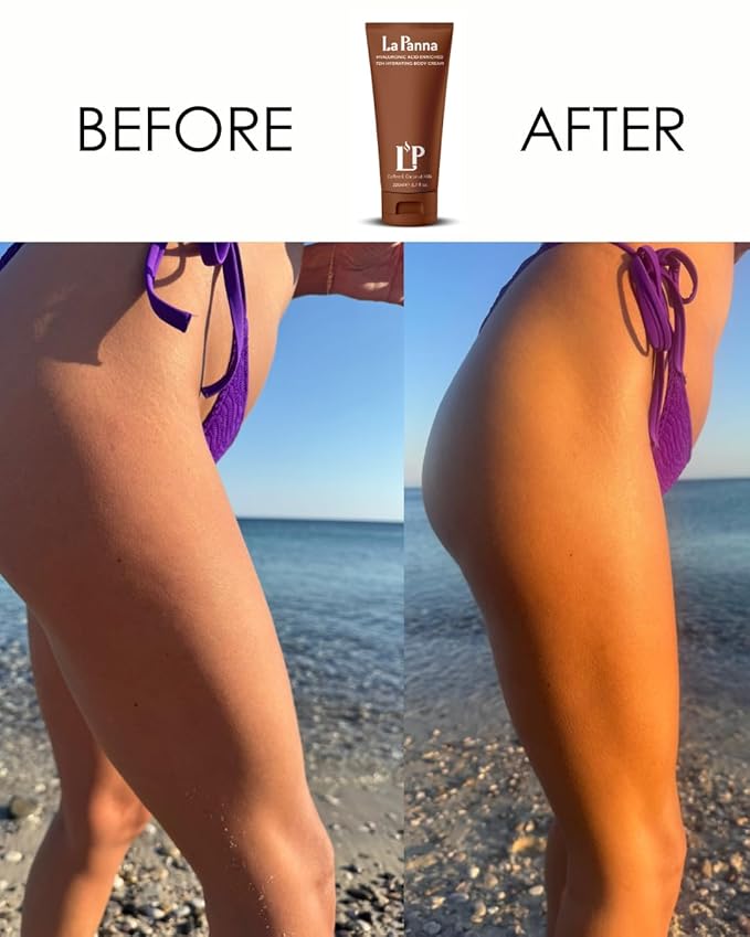 Coffee & Coconut Milk Hydrating Body Cream with Vitamin E – Rich Moisturizer, Radiant Skin - Fast-Absorbing, Non-Greasy Velvet Glow Lotion - Nourishing Vegan & Cruelty-Free Skin Care, 5 fl oz