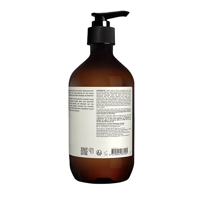 Aesop Rind Concentrate Body Balm - Lightweight, Fast-Absorbing Hydration with Pink Grapefruit, Orange Rind, Lemon Rind, Aloe Vera & Nut Oils - Bright Citrus Fresh Scent - 500 mL / 16.9 fl oz