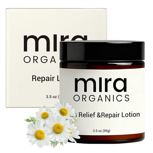 Mira Relief Repair Lotion – Lightweight Body Lotion & Extracted Botanical Blend, Gentle Soothing Hydrating Formula – Fast-Absorbing for All Skin Types (99mL / 3.5 fl oz)