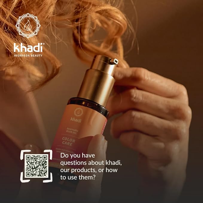 KHADI COLOR CARE Hair Oil - Hair treatment for fixing plant hair color - shine & UV protection - luminosity - 100% natural, plant-based & vegan - 1.69 fl oz