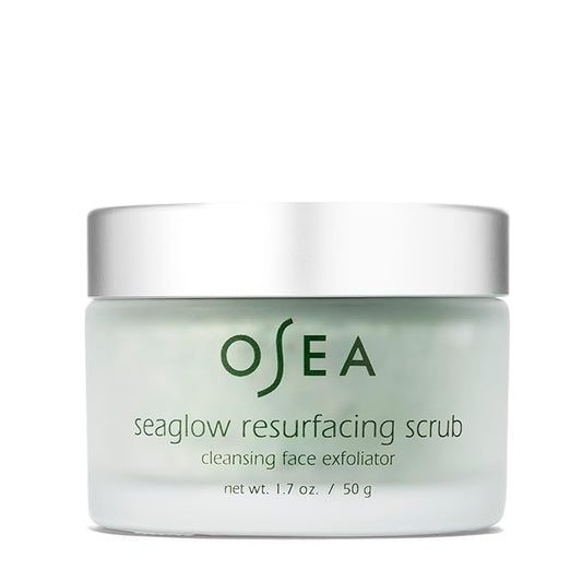 OSEA Seaglow Resurfacing Face Cleanser and Scrub 1.7 oz - 2-in1- For All Skin Types - Facial Exfoliator and Cleanser - Clean Beauty - Vegan Skincare