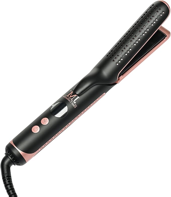 Duo Styler – 2-in-1 Hair Straightener and Curling Iron with Ceramic Plates, Adjustable Temperature, Fast Heat-Up, Frizz Control, Dual Voltage – for All Hair Types