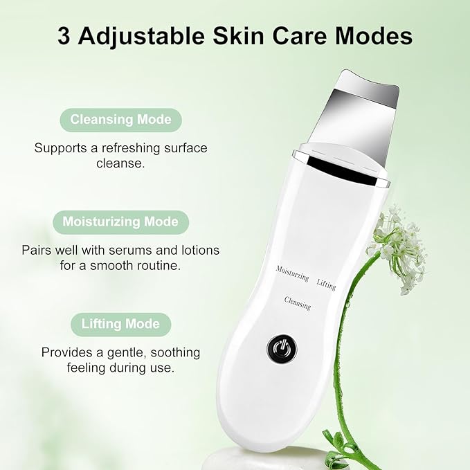 Face Blackhead Remover Tools Kit, Deep Pore Cleaner Face Scrubber with USB Recharge, 304 Stainless Steel Blade, Silicone Brushes & Blackhead Needles Set with PP Storage Box