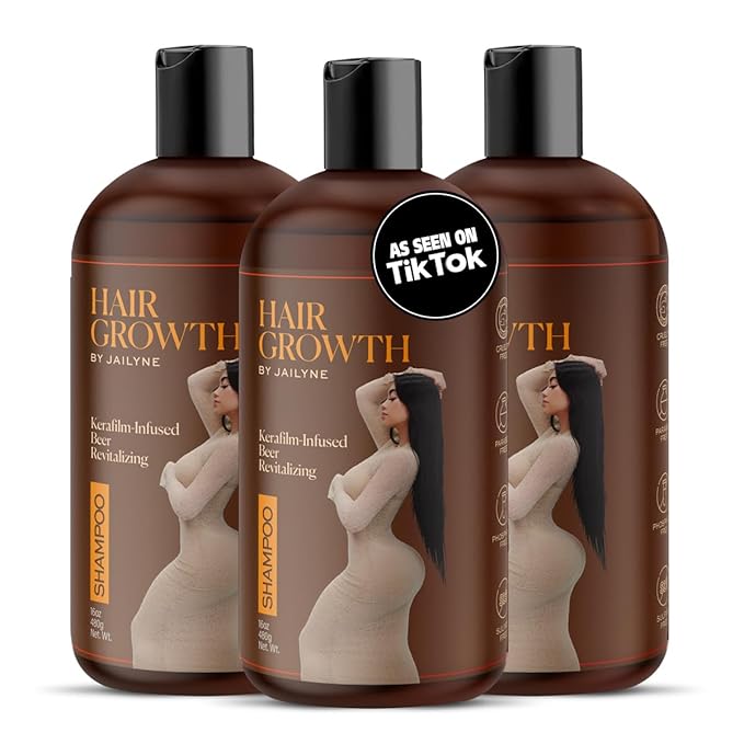 Hair Growth Shampoo by Jailyne Ojeda – Biotin & Keratin-Infused Formula for Thicker, Fuller Hair – Nourishing Solution for Hair Growth & Scalp Health – Made in USA