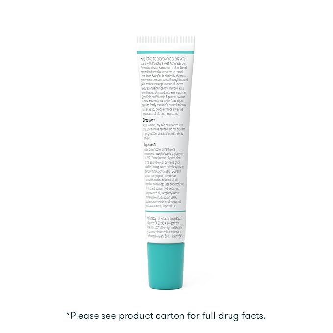 Proactiv Post Acne Scar Gel, Bakuchiol & Vitamin E Face Treatment for Smoothing Skin Texture, Reducing Scars & Enlarged Pores, 1 Oz