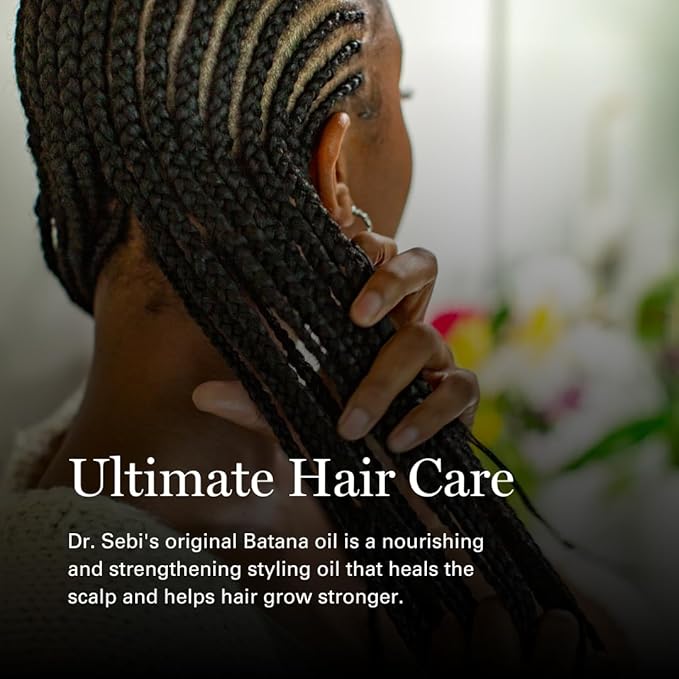 Dr. Sebi’s Batana Oil for Hair Growth – 100% Natural Hair Oil with Coconut and Olive – Supports Scalp Health and Stronger Hair – Plant-Based Formula – 4 fl oz