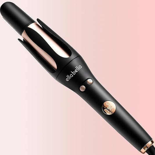 ELLA BELLA® Automatic Rotating Curling Iron • Auto Hair Curlers • Easy to Use • Digital Display to Accurately Control Temperature • Transform Your Look in Seconds • Ideal for Longer Hair