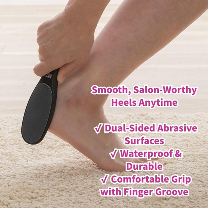Dual - Sided Foot Rasp Callus Remover [ Design in Japan ] Waterproof Heel Scraper for Cracked Feet