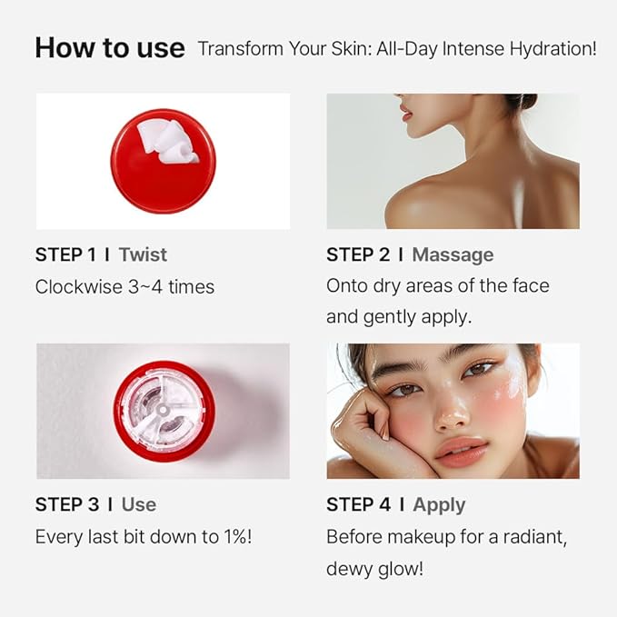 MDP+ Red Lacto Collagen Grinding Face Ampoule Multi Balm Stick | Vegan Lacto, 0.49oz/14g, Wrinkle-Reducing, Brightening, Deep Skin Firming Care, 12hrs Long-Lasting Moisture