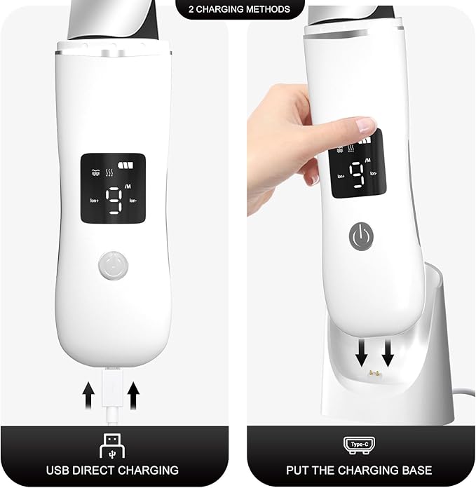 Face Scrubber Skin Spatula - Blackhead Remover with 4 Modes, Pore Extractor Face Spatula Deep Cleansing for Facial Skincare Women Gift