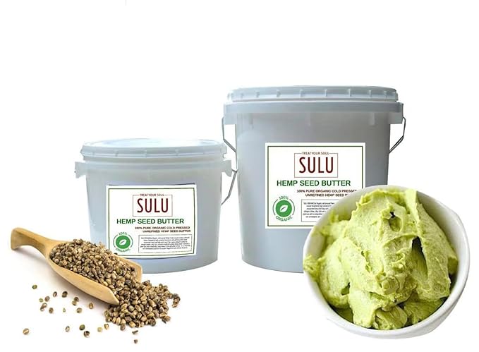 3 lbs Pure USDA Organic Unrefined Cold Pressed Hemp Seed Butter