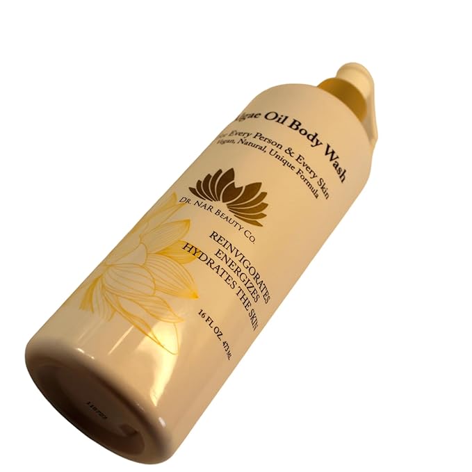 Dr. NAR Beauty Algae Oil Body Wash – Non-Foaming, Moisturizing Cleanser for Dry & Sensitive Skin – Vegan, Sulfate-Free, Gentle Plant-Based Formula – 16 oz