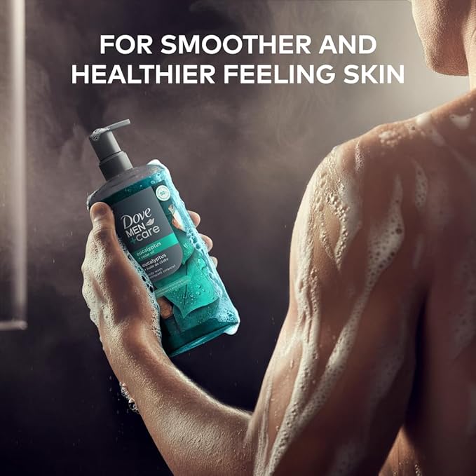 DOVE MEN + CARE Body Wash Eucalyptus & Cedar Oil Plant-Based Moisturizing Body Wash for Men, 26oz