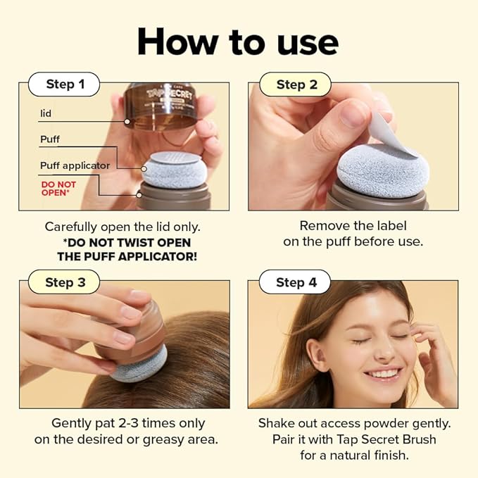 I DEW CARE Biotin Clarifying Dry Shampoo - Tap Secret Brown | Strengthening & Volumizing, Powder Type, Refillable, Travel size, Non-aerosol, Brunette, Korean Ginseng, Preppy Stuff, 0.26 Oz