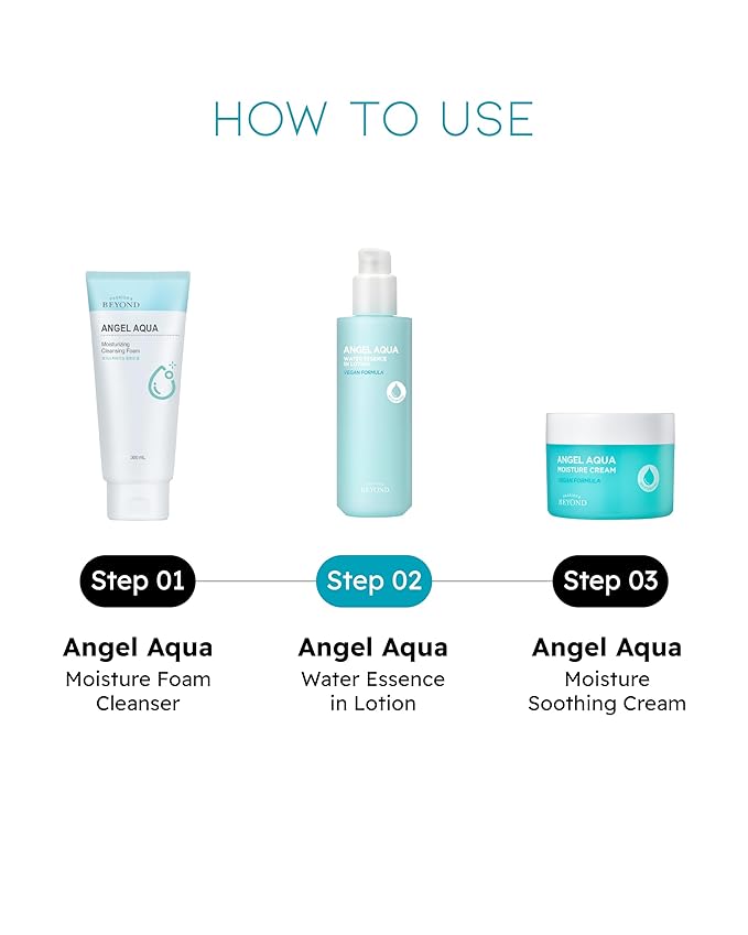 BEYOND Angel Aqua Moisture Lotion (6.8fl oz) - Lightweight, Non-Sticky Moisturizer for Sensitive Skin. Vegan Formula Korean Skin Care Cream. Chervil, Hyaluronic Acid.