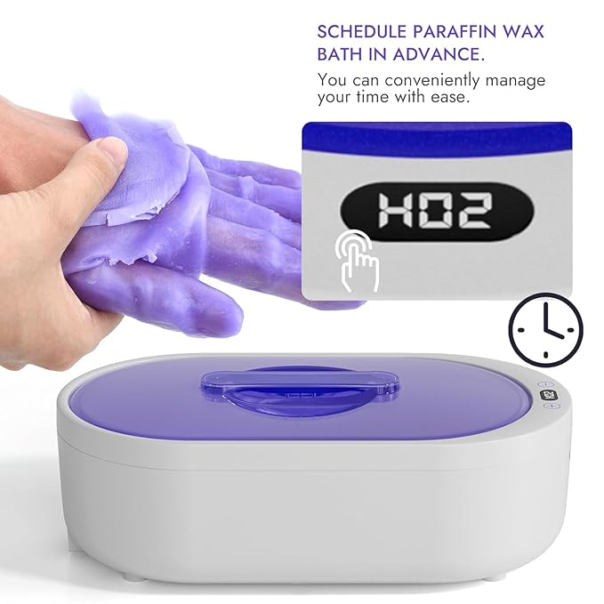 Small Paraffin Wax Machine for Hands - Professional Hand Wax Paraffin Machine 2L With 4Pack Paraffin Wax Refills Digital Display Screen for Paraffin Baths