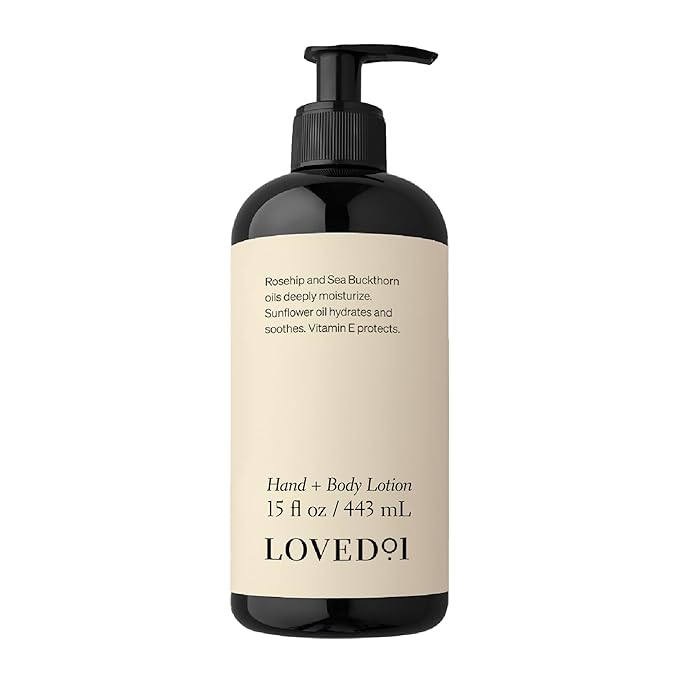 Loved01 Hand & Body Lotion, John Legend Skincare, Fragrance-Free, Daily Lightweight Cream, Oprah's Favorite Things, Formulated with Shea Butter & Vitamin E, 15 oz