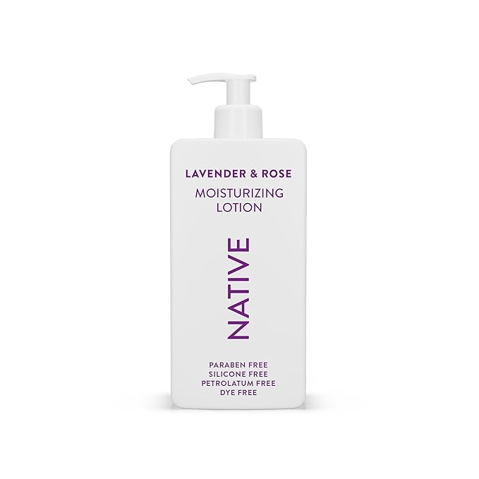 Native Body Lotion Contains Naturally Derived Plant-Based Moisturizers for Women and Men | Restores Dry Skin, Lavender & Rose, 16.5 fl oz
