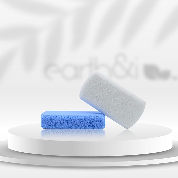 Earth & I Foot Stone Pumice 2 Grits, 2ct, Heel Exfoliator for Feet, Pumice Stone Feet, Heel Scrubber, Pedicure Callus Remover, Pumice Sponge for feet, feet Scrubber, feet Dead Skin Remover, Foot File