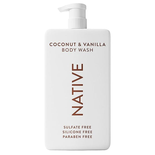 Native Sulfate Free Body Wash Contains Naturally Derived Ingredients | for Women & Men| Coconut & Vanilla, 36 oz