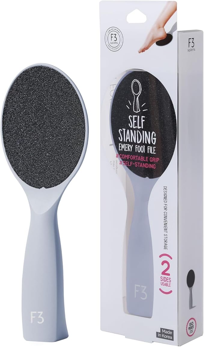 Self-Standing Emery Foot File, Double-Sided Pedicure Tool, Effective for Cracked Heel, for Wet & Dry Feet, Pedicure, Hygienic Exfoliating, Callus Remover, Foot Scrubber (Pastel Blue)