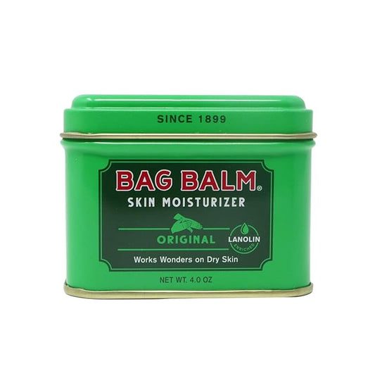 Bag Balm Vermont's Original Skin Moisturizer - Full Body Hydrating Skin Care: Dry Hands, Lips, Face, Feet & More - Unscented, Cruelty & Paraben Free - Day & Night, Men & Women (4oz Tin, Made in USA)