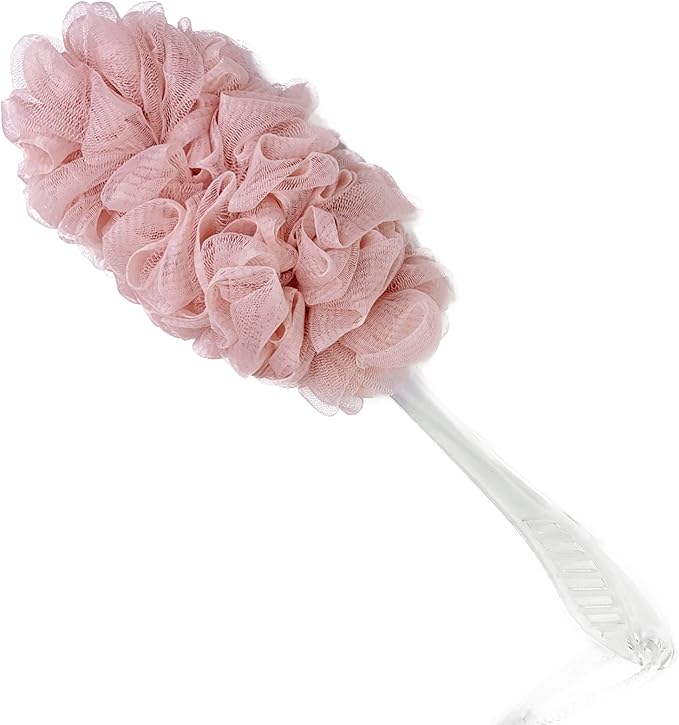 PPHAO - Loofah Sponge Back Scrubber Rough- Bath Brush Long Handle for Shower - Loofah Exfoliating for Men - Shower Loofah for Women - Pink Loofah - 1Pack