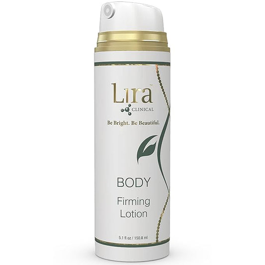 Lira Clinical BODY Firming Lotion - Niacinamide & Caffeine Moisturizing Cream with Green Tea & Sweet Almond Extract - Daily Skin Tightening Solution for Women for Firm and Smoother Skin - 4 Fl Oz