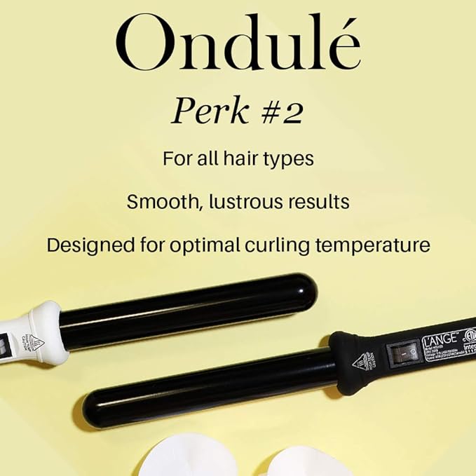 L'ANGE HAIR Ondulé 25 MM Ceramic Curling Wand | Professional Hot Tools Curling Iron 1 Inch | Salon Hair Styling Wands for Beach Waves | Best Hair Curler Wand for Frizz-Free, Lasting Curls