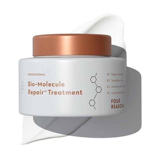 FOUR REASONS Bio-Molecule Repair Hair Mask for Damaged Hair – Hydrating & Deep Conditioning Hair Mask & Bond Repair Treatment for Dry, Frizzy, or Color Treated Hair – Vegan & Sulfate-Free, 10.1 Fl Oz