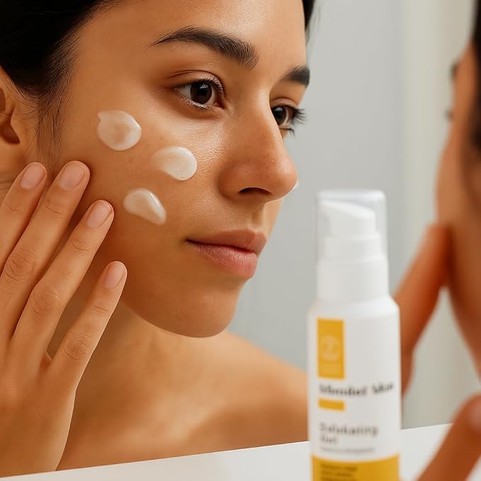 AbsolutSkin Exfoliating Gel – Gentle Peeling Gel with Glow Inducing Acids – Unclogs Pores, Smooths Texture & Brightens Skin – 100ml