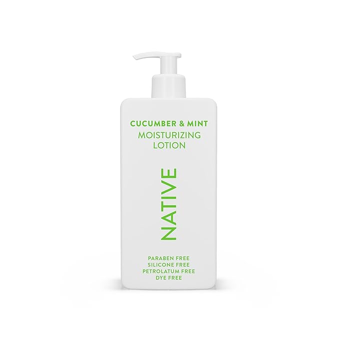 Native Body Lotion Contains Naturally Derived Plant-Based Moisturizers for Women and Men | Restores Dry Skin, Cucumber & Mint, 16.5 fl oz