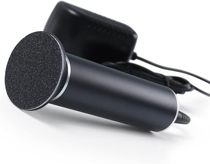 Electric Callus Remover Foot Scrubber, Adjustable Speeds Electric Foot File Sander Grinder Pedicure Tools for Feet Dead Skin Remover with 60 Replaceable Sandpaper Discs, Black