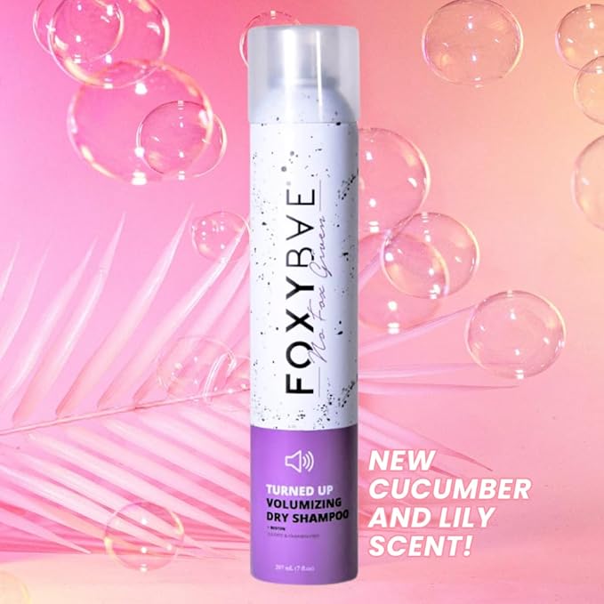 FoxyBae Turned Up Dry Shampoo Spray - Dry Shampoo for Women with Biotin for Hair Growth - Volumizing, Refreshing & Non-Toxic - 7 Fl Oz