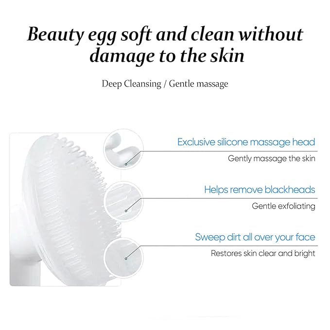 Amino Acid Foaming Facial Cleanser with brush(2.87Floz)–Makeup & SPF Remover,Unscented Hydrating Cleanser for Sensitive Skin,Oil-Free Pore Cleansing Daily Skincare