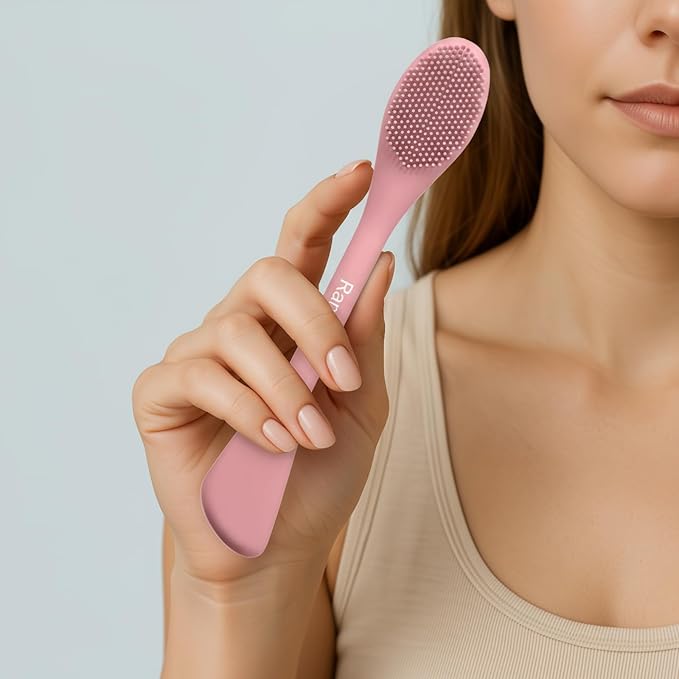 Pore Brush & Face Mask Applicator, Lymphatic Drainage Brush | Face Scrubber, Silicone Jelly Brush for Deep Pore Cleansing, Face Brush for Lymphatic Drainage Massager, Applicator for Mud, Clay
