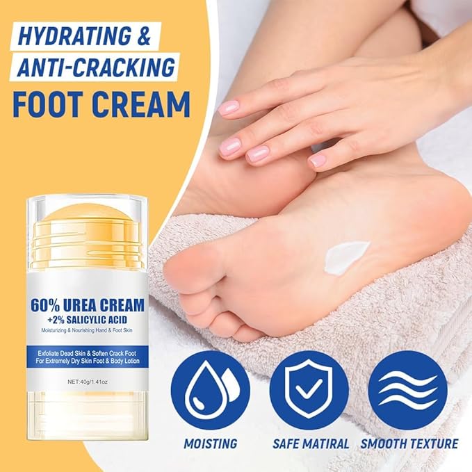 Hydrating and Anti-Cracking Foot Cream, 2025 Moisturising and Relieves Cracking and Dryness Foot Cream, Hand and Foot Repair Cream for Women & Men Callused, Feet, Knee, Elbow, Hand (Blue-2PCS, #01)