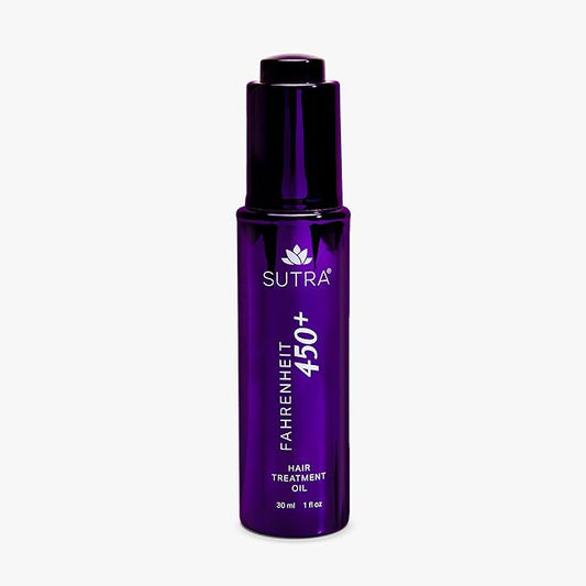 SUTRA Fahrenheit 450+ Multi‑Purpose Oil for Hair, Skin & Scalp | Heat Protection to 450 °F | Frizz Control, Shine & Deep Hydration – Face, Body & Pre‑Shampoo Treatment