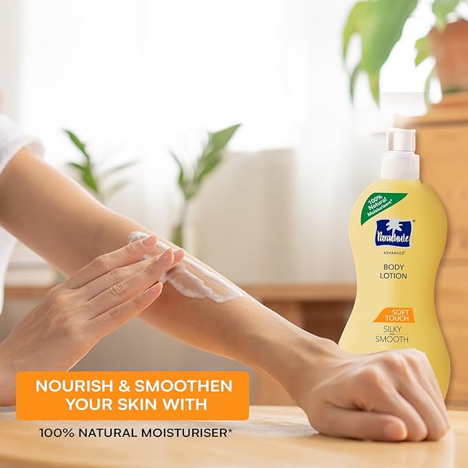 Parachute Advansed Soft Touch Body Lotion with Pure Coconut Milk & Honey |For Women & Men | All Skin types | 100% Natural, 72h Moisturisation | 8.4 Fl.oz. (Pack of 3)