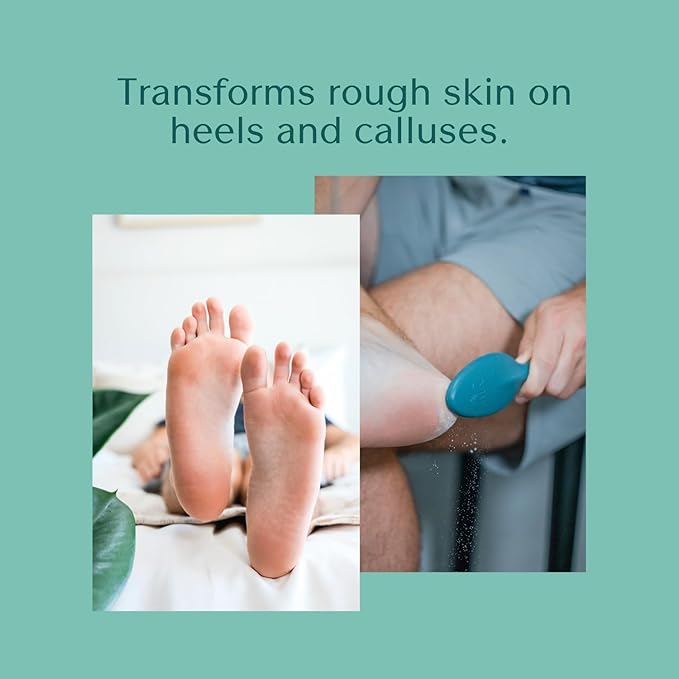 Bare August Glass Foot File Callus Remover for Feet | Heel Scraper & Foot Scrubber in Shower for Dead, Dry & Spilt Skin | Pedicure Foot Buffer & Foot Callus Remover Tool for Soft & Smooth Feet (Teal)