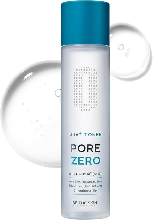 BE THE SKIN BHA+ Pore Zero Daily Exfoliating Toner - Pore Refining Korean Face Toner for Acne Prone Skin - Salicylic Acid for Pores and Sebum, 5.07 fl.oz.