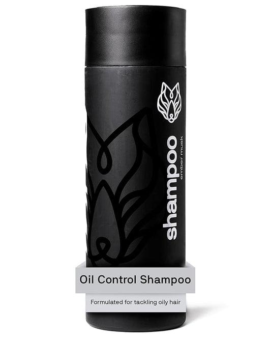 Black Wolf Mens Shampoo for Oily Hair, 12 Fl Oz - Charcoal-Infused Oil Control Shampoo with Moisturizing & Deep Cleansing Formula Hydrates & Nourishes Scalp - Daily Hair Care for Men