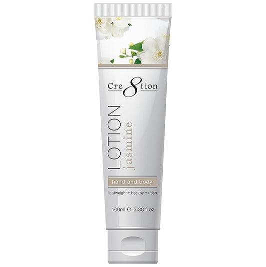 Cre8tion Spa Jasmine Hand & Body Lotion, Luxurious Lightweight Moisturizer for Silky, Smooth Skin, 3.3 Fl Oz