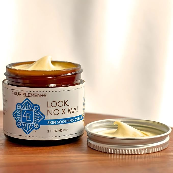 Look NO X MA Skin Soothing Cream 2 OZ | 100% Organic Calendula and Chamomile Infused, Body and Face Moisturizing Cream | Handmade Plant Rich Hydrating Moisturizer for Dry, Irritated, Sensitive Skin