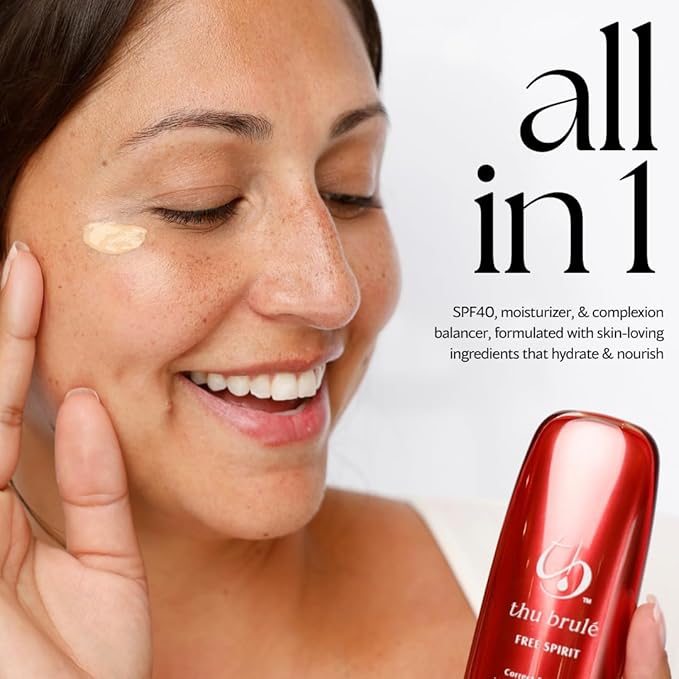 Free Spirit Mineral Sunscreen SPF 40+ | 3 in 1 Moisturizer, Complexion Balancer, & Sunscreen | UVA/UVB protection 100% Mineral Broad Spectrum Non-Greasy | Travel Size Untinted - 10ml