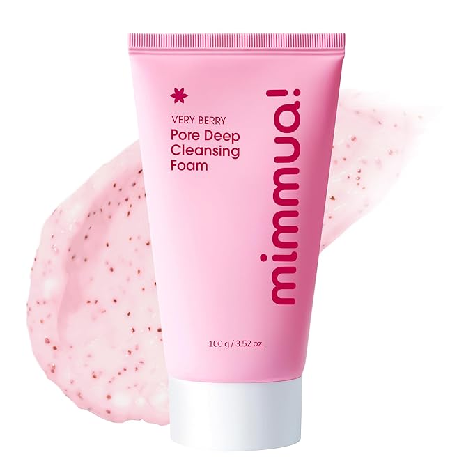 VERY BERRY Pore Deep Cleansing Foam | Berry Complex+Micro Biome for Moisture & Healthy Glow | Gentle Exfoliating Face Scrub for Bumpy Skin | Pore Cleanser | 100g/ 3.52 FL OZ